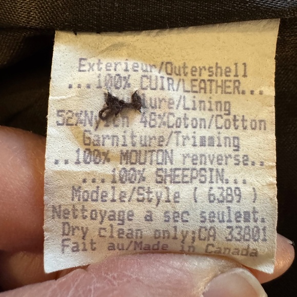 Bovines Original Leather Barn Jacket Coat Sheepskin Collar Removable Brown M - Picture 15 of 16
